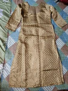 Elegant Gold Brocade Kurta