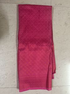 Semi Silk Banarasi Saree Pink Colour