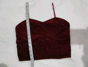 Very Awesome And Fancy Crop Velvet Top