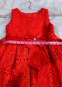 Festive Red Dress with Bow