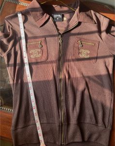 vintage Chanel Zip-Up Knit top