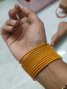Vibrant Yellow Bangles Set