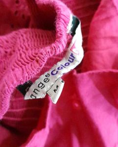 Rose pink schiffli midi dress