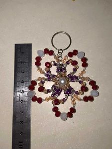 Beaded Flower Keychain