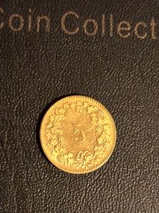 Swiss Coin 5 Rappen piece