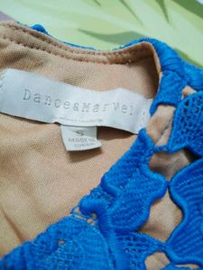 (811)Royal Blue Lace Dress