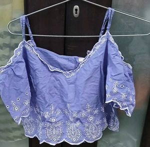 Cold Shoulder Crop Top - L Size