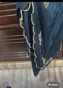 Embroidered Dark Teal Kurta