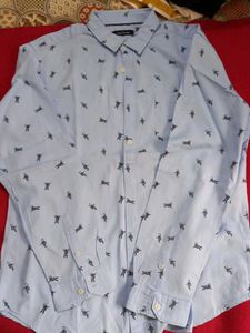 Men's Astronaut Print Button-Down Shirt