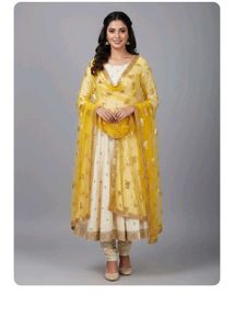 Yellow Floral Dupatta