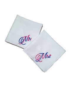 Couple Embroidery Pure Cotton White Hand kerchiefs