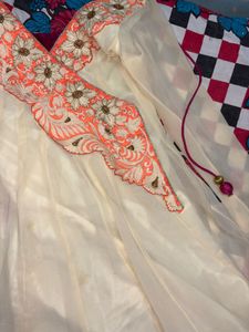 Elegant Cream Anarkali Suit with Churidar