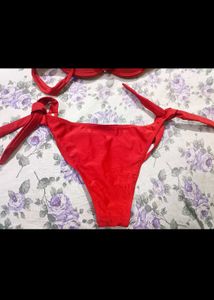 Red Halter Bikini Set