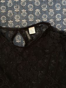 Elegant Black Lace Skater Dress