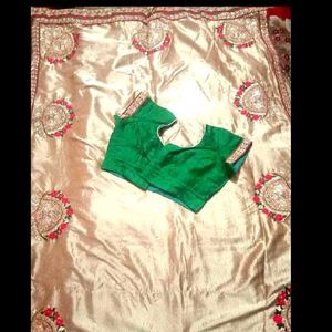 Designer Embroidered Saree with Blouse