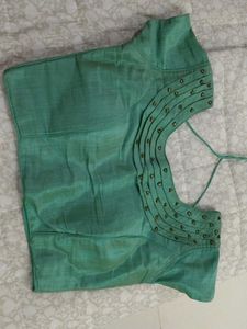 Elegant Green Embellished Blouse