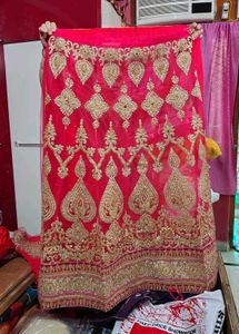 Stunning Red Embroidered Lehenga Choli