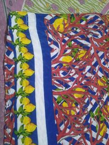 Vibrant Lemon &amp; Coral Print kaftan