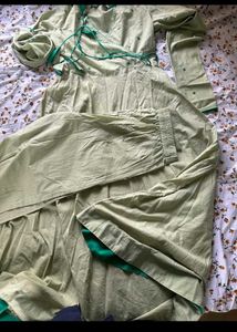 Elegant Mint Green Anarkali Kurta Set