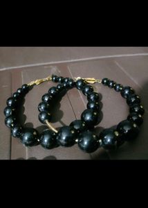 Pearl Hoop Earrings &amp; Bracelet Set