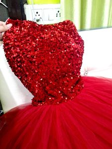 Red Sequin Party Dress