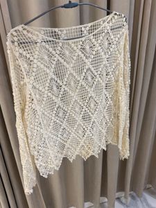Crochet Lace Long Sleeve Top
