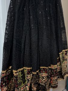 Elegant Black Ethnic Skirt