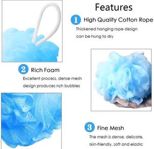 Soft Mesh Bath Poufs (Set of 2)