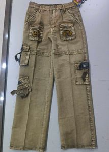 Vintage Y2K Khaki Multi-Pocket Cargo Pants