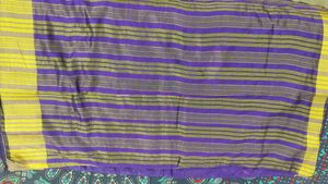 Vibrant Purple Saree with Gold Motifs