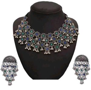 Alloy Blue, Green Jewel Set