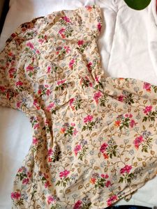 Button-Down Floral Cotton Mini Dress