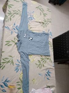 Cute Panda Pocket T-Shirt and jump suit set