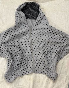 y2k Polka Dot Zip-Up Hoodie