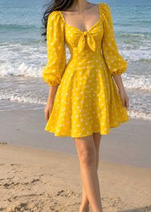💛Yellow Polka Dot Mini Dress💛