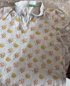 Floral Polo Top