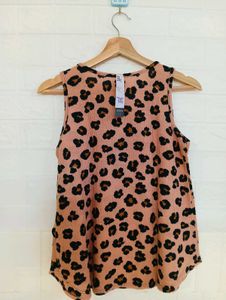 Leopard Print Sleeveless Tank Top