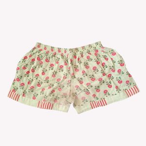 Women's Floral Print Cotton Shorts