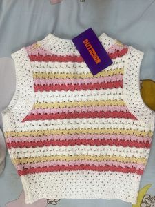 Striped Knit Vest - Trendy &amp; Chic
