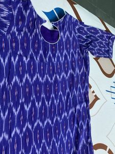 Purple Ikat Print Kurta