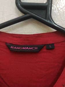 Elegant Red Embroidered Kurta