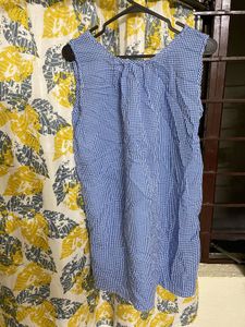 Blue Gingham Sleeveless dress