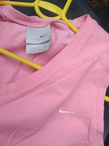 Nike Pink Sleeveless V-Neck Top