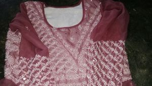 Beautiful Embellished Kurti with Pants