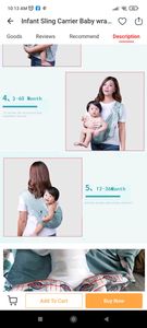 Infant Sling Carrier Baby wrap Sling Carrier Comfortable Nursing Cover Soft Breathable Carrier