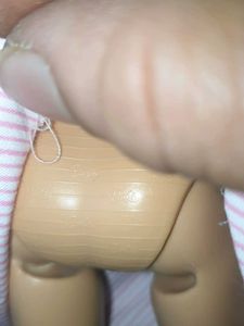 Vintage Barbie Doll with Pink Striped Dress