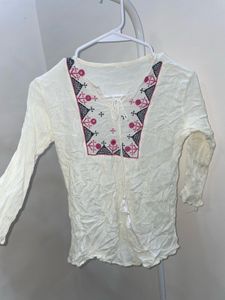 Boho Embroidered Top