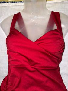 Stunning Red Ruched Bodycon Dress