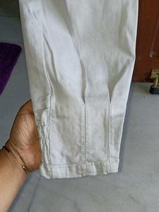 Light Grey Cargo Style Pants