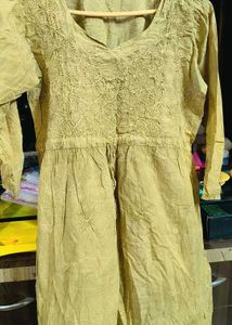 Embroidered Cotton Kurta